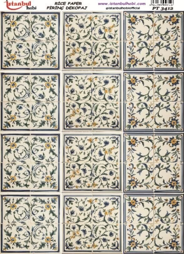 Pirinç Dekopaj Kağıdı 30x42cm PT-3412
