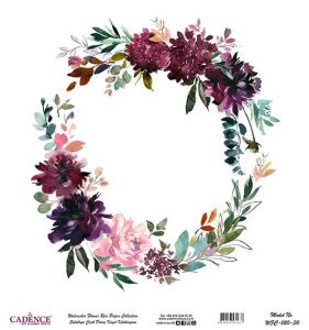 Sulu Boya Çiçek Pirinç Dekopaj Kağıdı - WFC-020