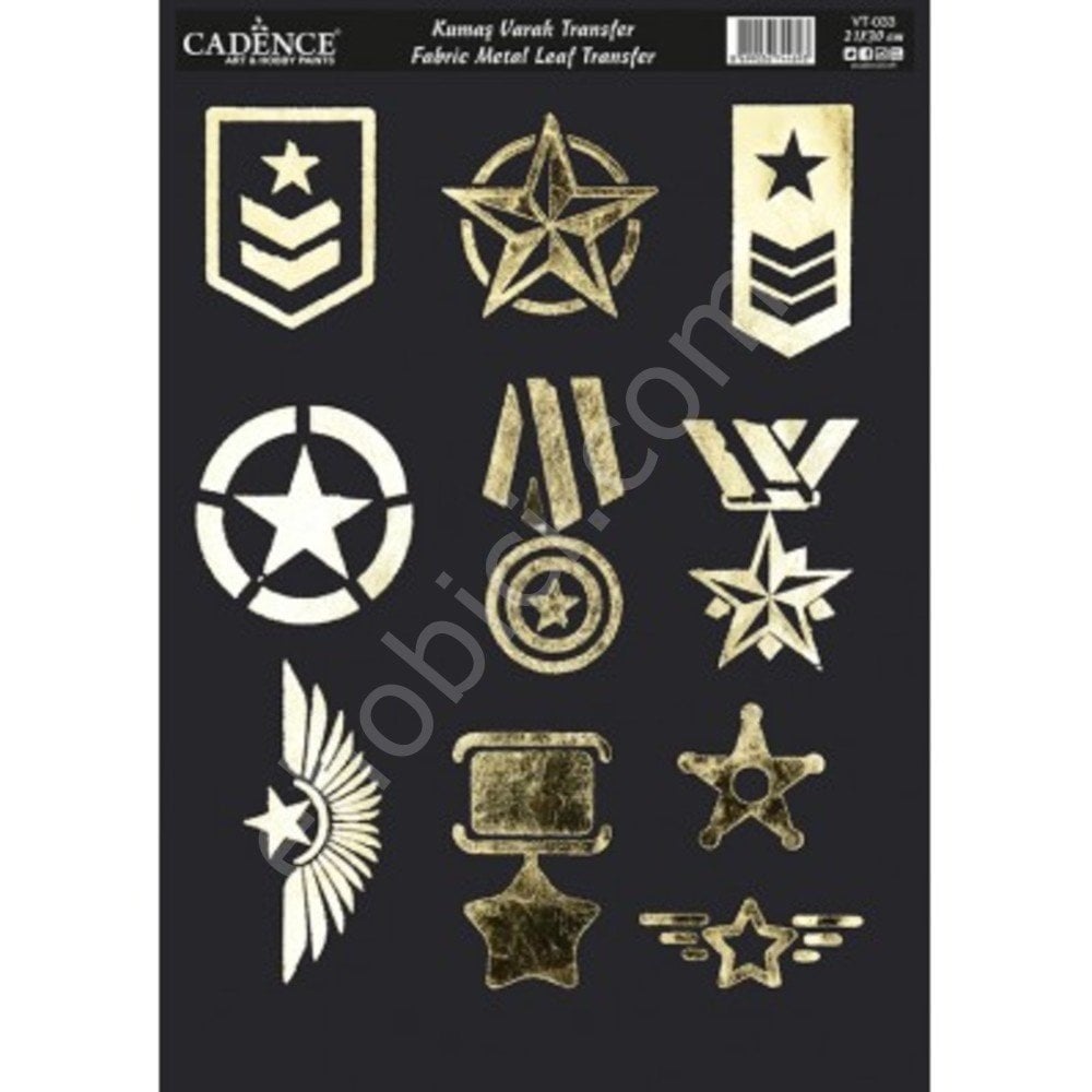 VT-33  Cadence Kumaş Varak Transfer 21x30cm