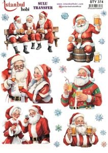 Yılbaşı Sulu Transfer 25x35cm STY374