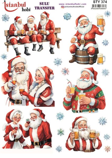 Yılbaşı Sulu Transfer 25x35cm STY374