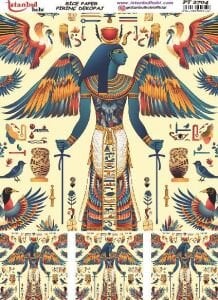 Pirinç Dekopaj Kağıdı 30x42cm PT-2704 Antik Mısır