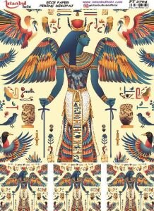 Pirinç Dekopaj Kağıdı 30x42cm PT-2704 Antik Mısır