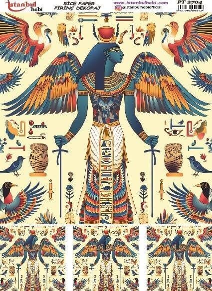 Pirinç Dekopaj Kağıdı 30x42cm PT-2704 Antik Mısır