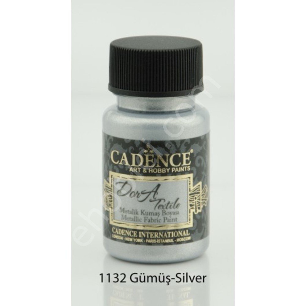 Cadence Dora Metalik Kumaş Boyası 1132 Gümüş 50ml