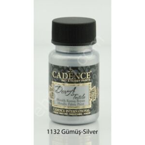 Cadence Dora Metalik Kumaş Boyası 1132 Gümüş 50ml