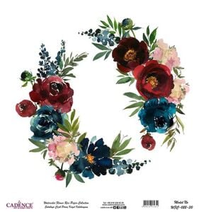 Sulu Boya Çiçek Pirinç Dekopaj Kağıdı - WFC-022