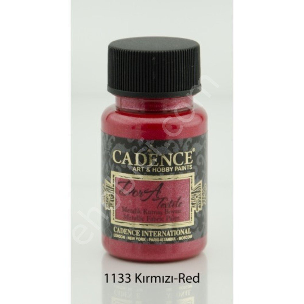 Cadence Dora Metalik Kumaş Boyası 1133 Kırmızı 50ml