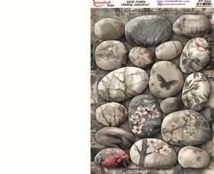 Pirinç Dekopaj Kağıdı 30x42cm PT-595 Deniz Taşları
