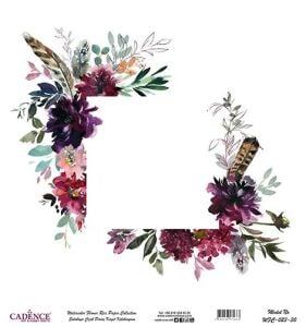 Sulu Boya Çiçek Pirinç Dekopaj Kağıdı - WFC-023