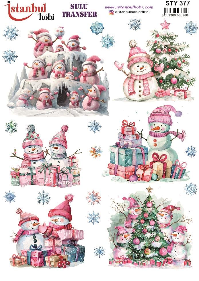 Yılbaşı Sulu Transfer 25x35cm STY377