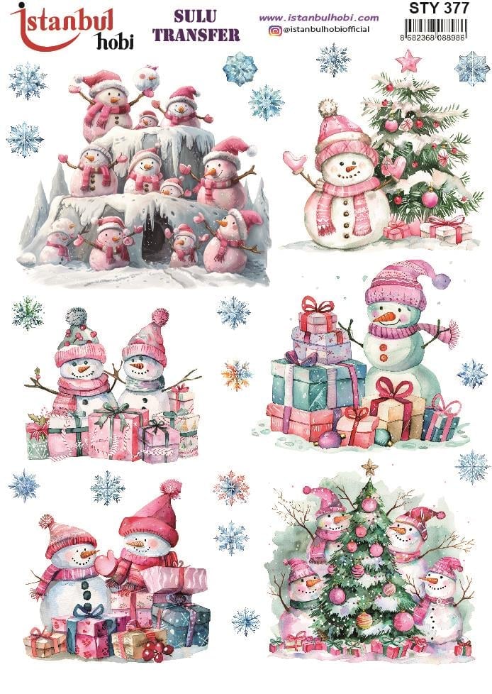 Yılbaşı Sulu Transfer 25x35cm STY377