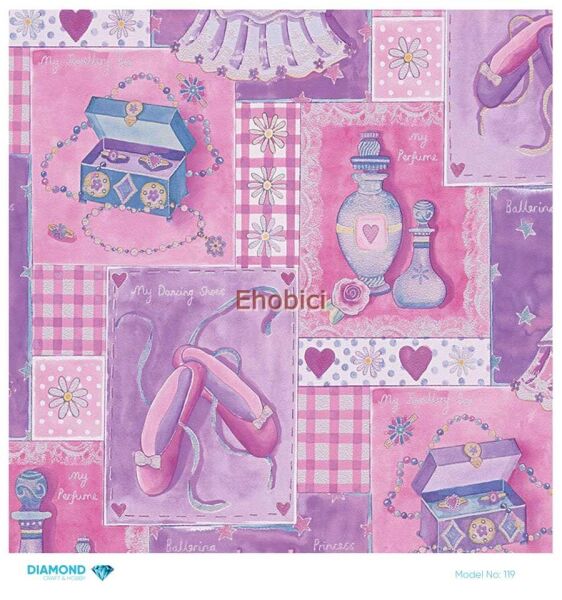 Diamond Pirinç Dekopaj Kağıdı - 119 - 30x30