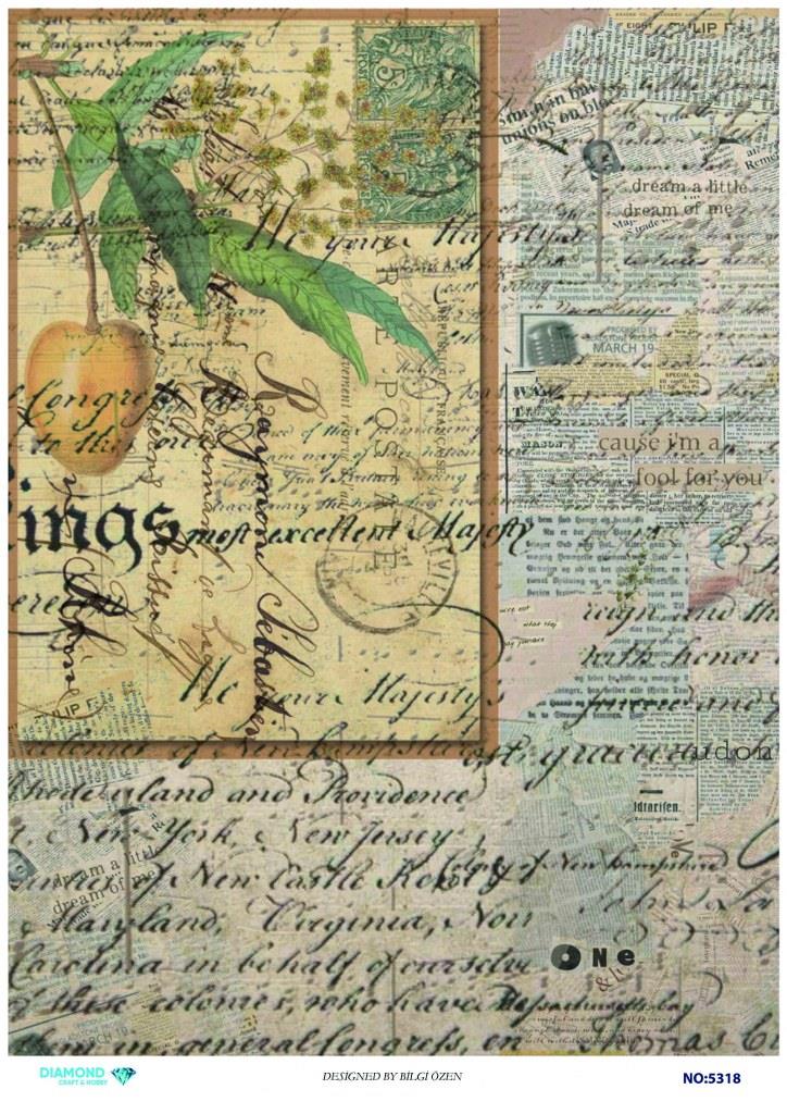 Diamond Pirinç Dekopaj Kağıdı - 5318