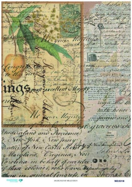 Diamond Pirinç Dekopaj Kağıdı - 5318