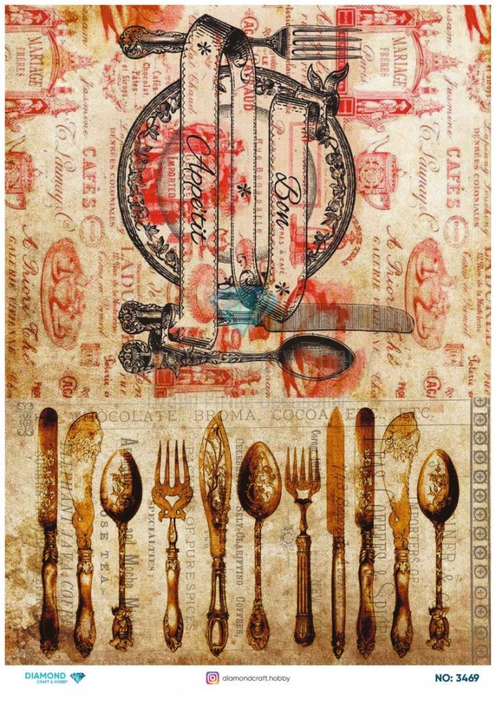 Diamond Pirinç Dekopaj Kağıdı - 3469