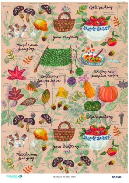 Diamond Pirinç Dekopaj Kağıdı - 5319