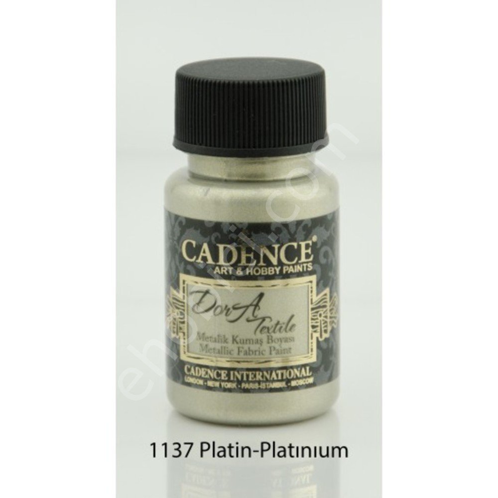 Cadence Dora Metalik Kumaş Boyası 1137 Platin 50ml