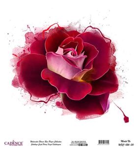 Sulu Boya Çiçek Pirinç Dekopaj Kağıdı - WFC-026