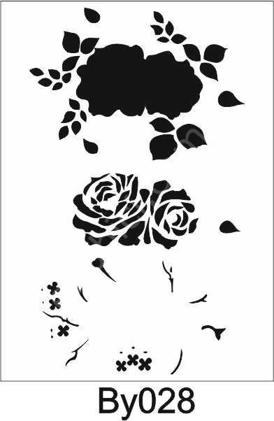 Boyutlu Desen Stencil Şablon (21x30) BY-028