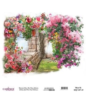 Sulu Boya Çiçek Pirinç Dekopaj Kağıdı - WFC-027