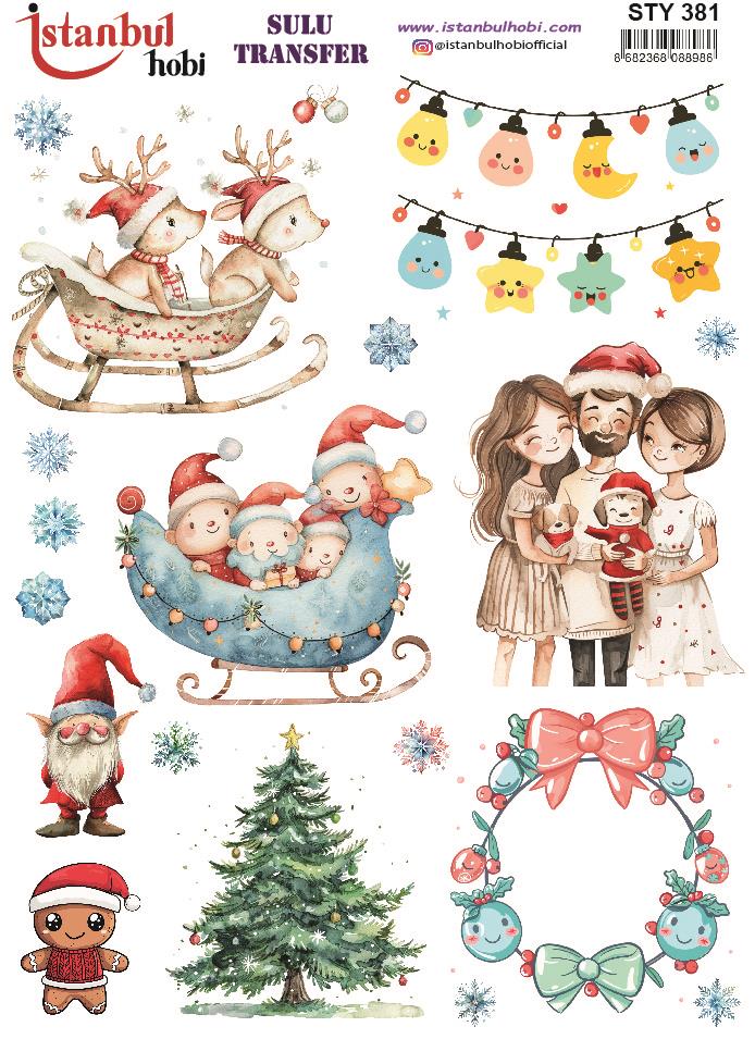 Yılbaşı Sulu Transfer 25x35cm STY381