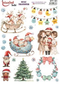 Yılbaşı Sulu Transfer 25x35cm STY381