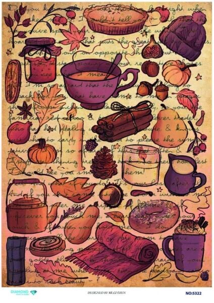 Diamond Pirinç Dekopaj Kağıdı - 5322