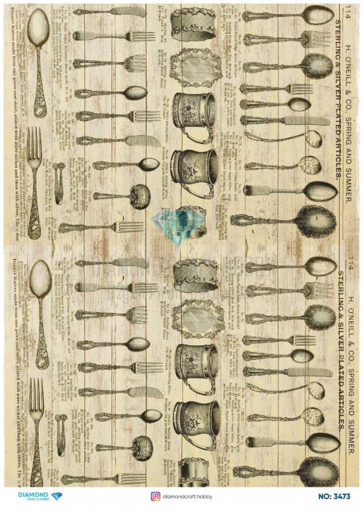 Diamond Pirinç Dekopaj Kağıdı - 3473