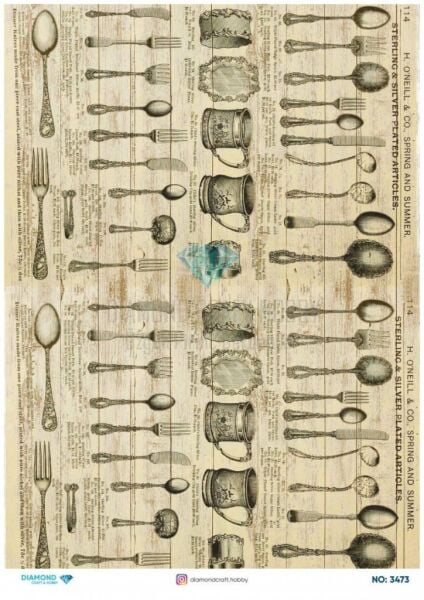 Diamond Pirinç Dekopaj Kağıdı - 3473