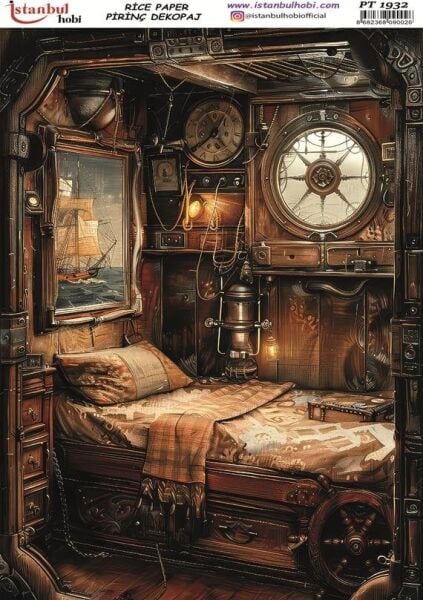 Pirinç Dekopaj Kağıdı 30x42cm PT-1932 Klasik Güverte