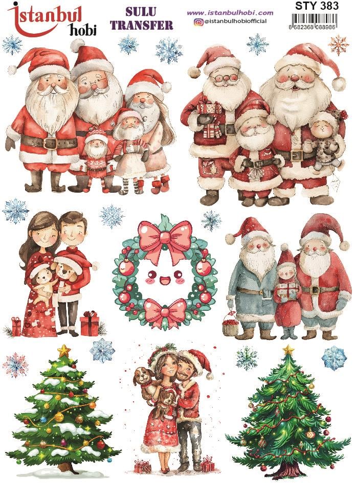 Yılbaşı Sulu Transfer 25x35cm STY383