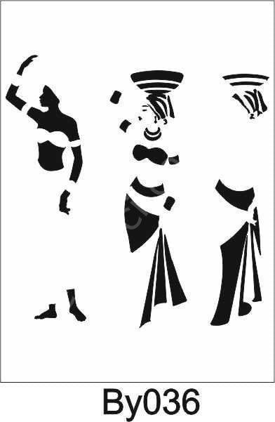 Boyutlu Desen Stencil Şablon (25x25) BY-036