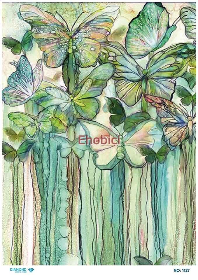 Diamond Pirinç Dekopaj Kağıdı - 1127