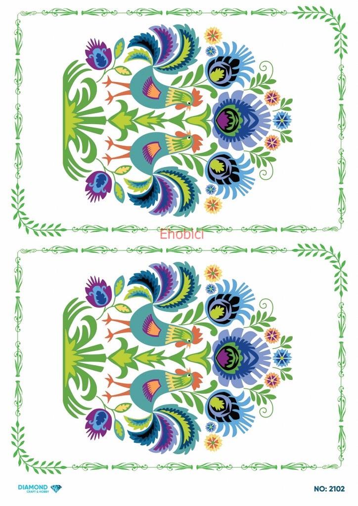 Diamond Pirinç Dekopaj Kağıdı - 2102