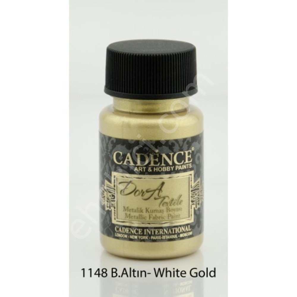 Cadence Dora Metalik Kumaş Boyası 1148 Beyaz Altın 50ml