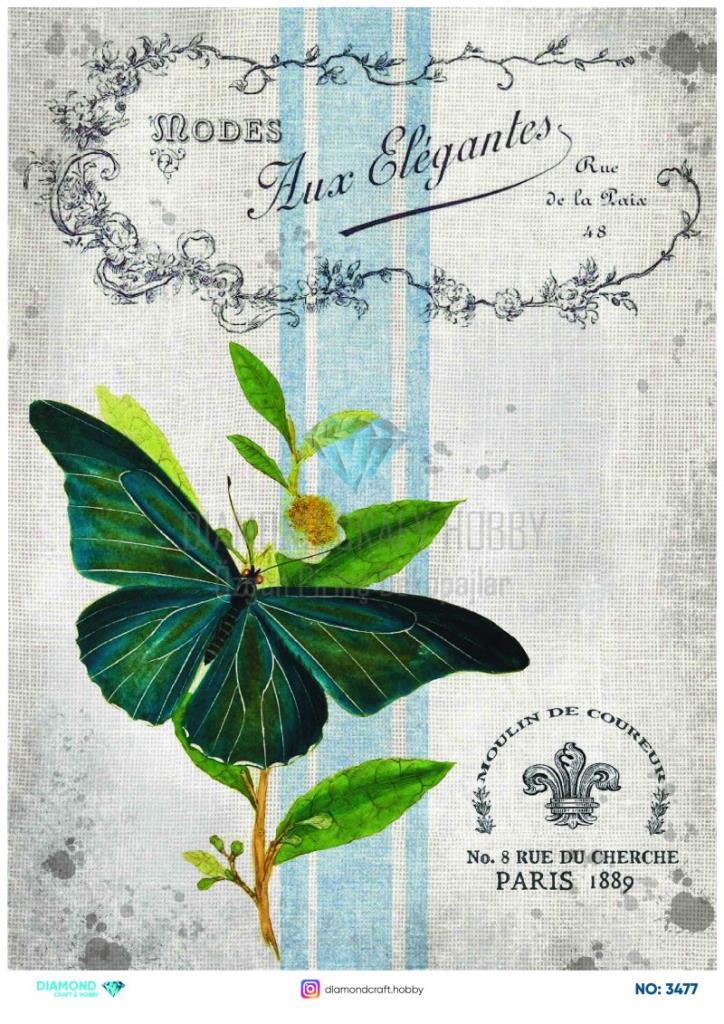 Diamond Pirinç Dekopaj Kağıdı - 3477