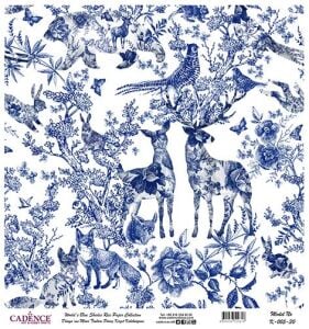 Dünyanın Mavi Tonları Pirinç Dekopaj Kağıdı - K-005