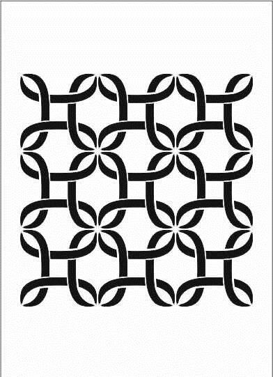 Çeltik Desen Stencil Şablon (25x25) ÇE-002