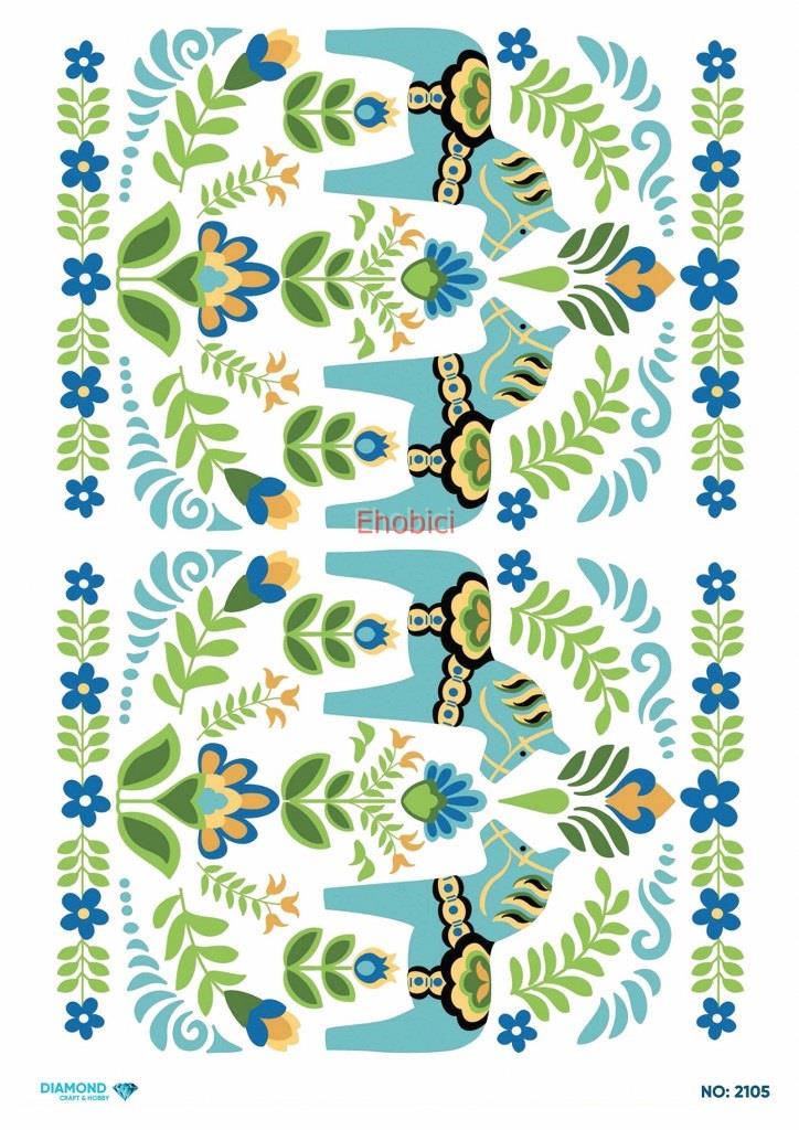 Diamond Pirinç Dekopaj Kağıdı - 2105