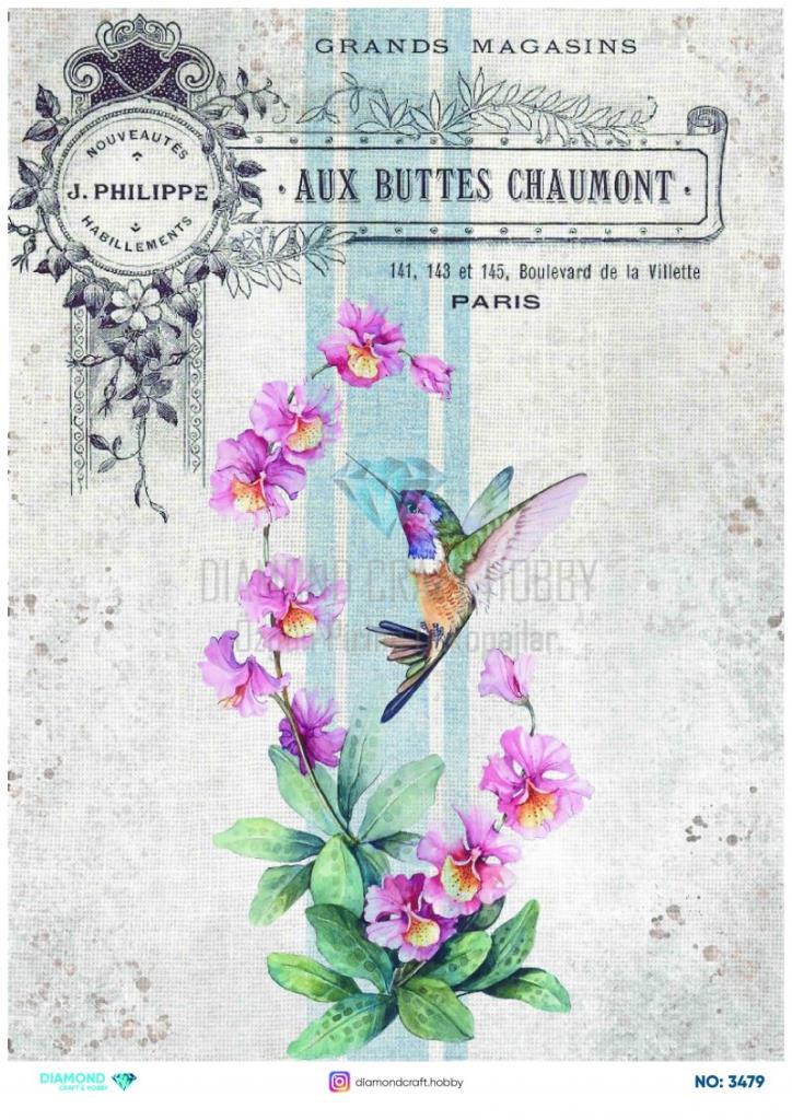 Diamond Pirinç Dekopaj Kağıdı - 3479