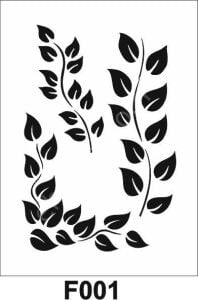 Çiçek Desen Stencil Şablon (21x30) F-001