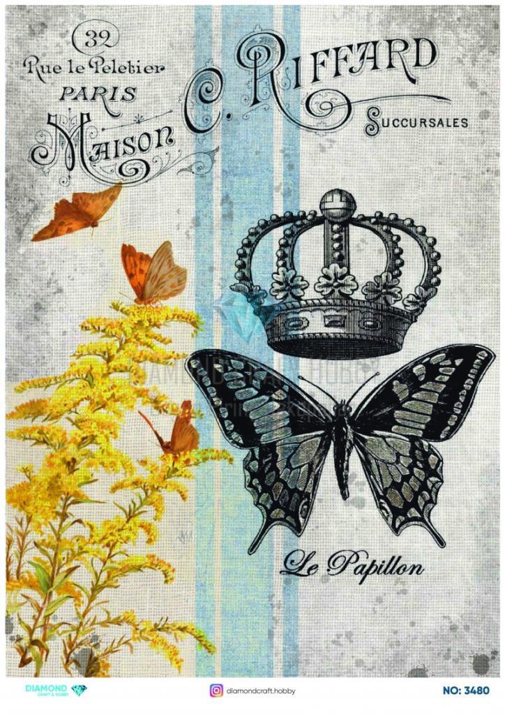 Diamond Pirinç Dekopaj Kağıdı - 3480