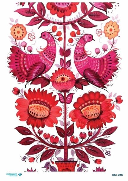 Diamond Pirinç Dekopaj Kağıdı - 2107