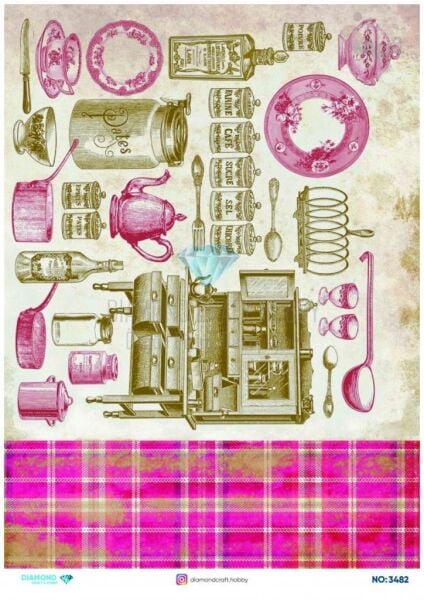 Diamond Pirinç Dekopaj Kağıdı - 3482