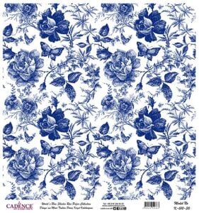 Dünyanın Mavi Tonları Pirinç Dekopaj Kağıdı - K-010