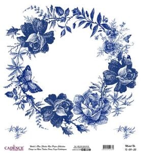 Dünyanın Mavi Tonları Pirinç Dekopaj Kağıdı - K-011