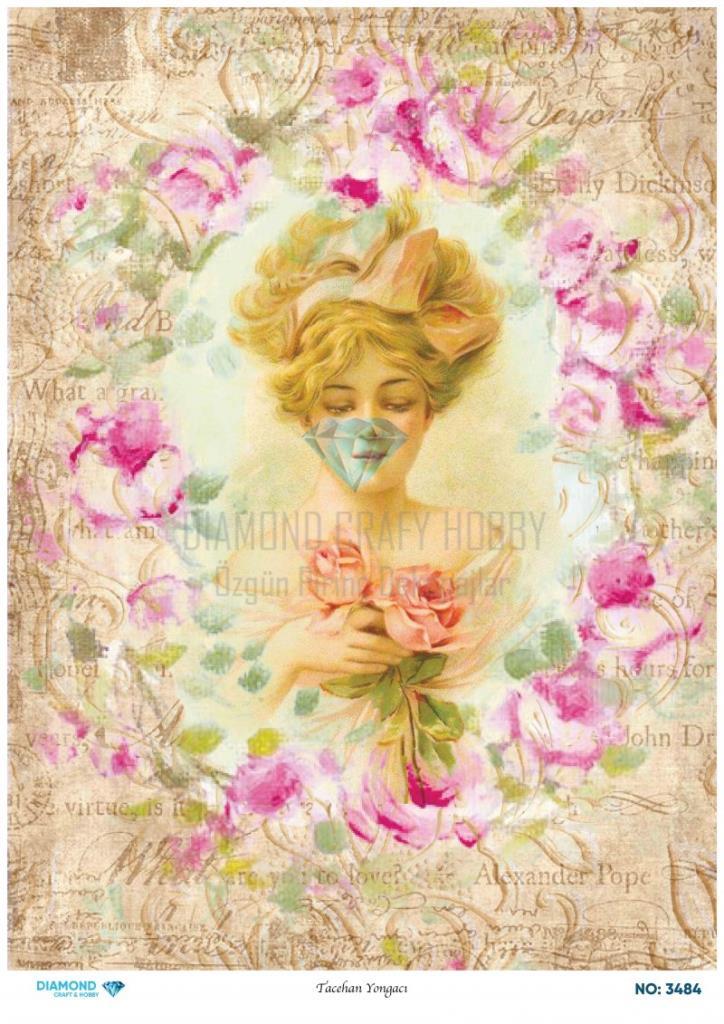 Diamond Pirinç Dekopaj Kağıdı - 3484