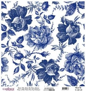 Dünyanın Mavi Tonları Pirinç Dekopaj Kağıdı - K-012