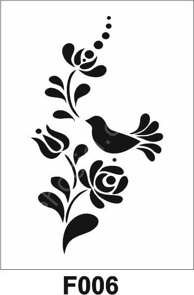 Çiçek Desen Stencil Şablon (21x30) F-006